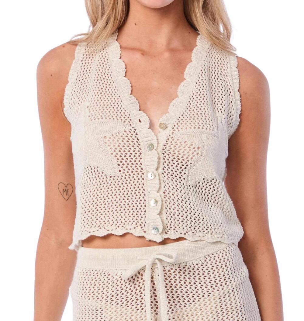 NEW CAPITTANA rafa knitted top in ivory